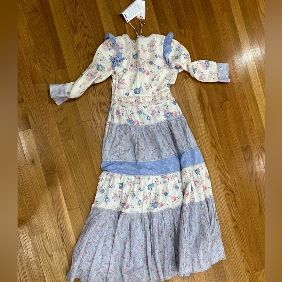 LoveShackFancy lyna White and Blue Dress - Picture 2 of 9